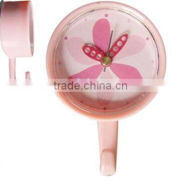 promotion suction clock with hook,fit for bathroom