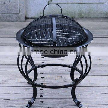 Metal power caoted round outdoor fire pit