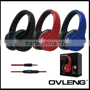 Ovleng super bass stereo headphone music A8 headphone ,Headset