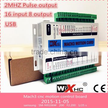 4 axis mach3 CNC USB motion control Card XHC NEW product,2000khz,16input 8output