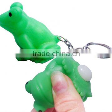 Promotion PVC Squeeze Frog Keychain Toys