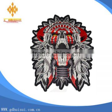 Top design cheap custom embroidery evil eye and teeth patch
