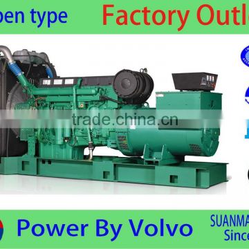 China supplier AC three phrase open type 120kw volvo generator with diesel engine