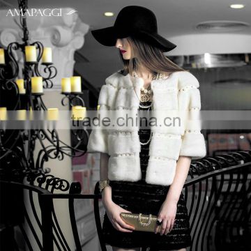 Facotry discount fashion short mink coat fur for women