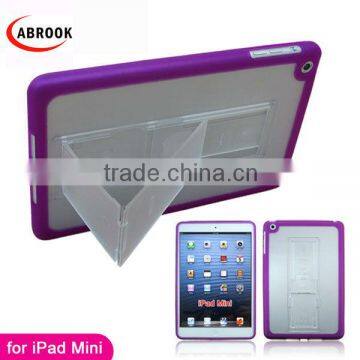 Dual color hybrid stand combo hard belt clip case for ipad mini