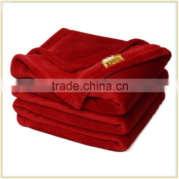 Super Soft Plush Velvet Solid Flannel Throw Blanket Made In China