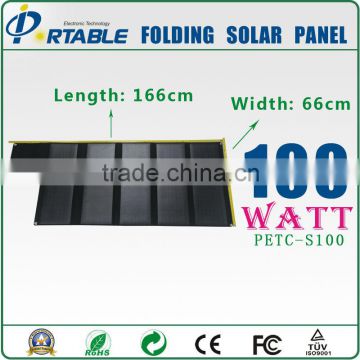 100W portable folding solar panel with 18V output
