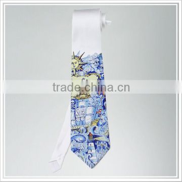 2014 high quality individual design fashionable digital printed silk tie