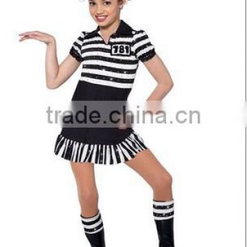 Black and White Zebra-skirt Dance Costumes Baby Girl Daughter Lovely Stage Wear
