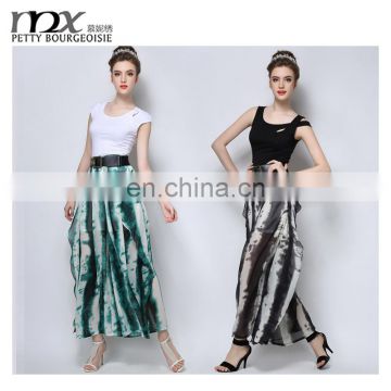 fashion 2015 palazzo pants for women flare printed high waist chino pants