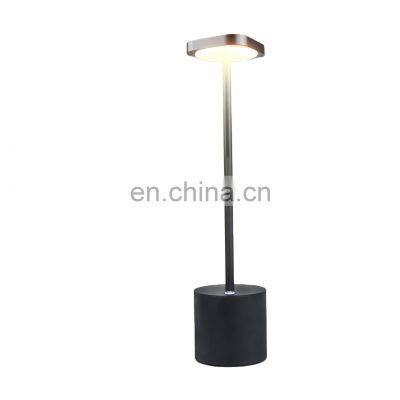 Amazon Custom  aluminum acrylic battery rechargeable lamp restaurant decorative LED  side table lamp