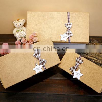 Luxury Flat Pack Folding Cardboard Paper Pink Box Ribbon Closures Book Shaped Foldable Packaging paper boxes cardboard envelope