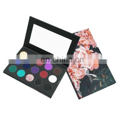 Mermaid magnetic 6 eyeshadow palette with mirror custom logo pigmented powder nude rainbow eyeshadow packaging