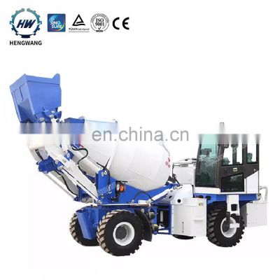 Hengwang HWJB200 Manual Rotating Cement Mobile Diesel Small Self Loading Vietnam Mini Truck Concrete Mixer