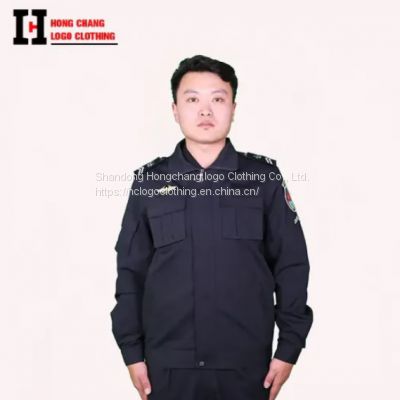 Security check black training uniform jacket uniform