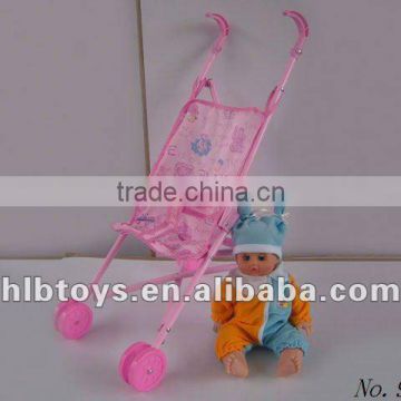 Baby handcart with 12" Doll , handcart toy