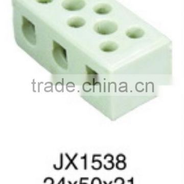 porcelain connector ceramic terminal block 2 pole 3pole 5eyes 8eyes