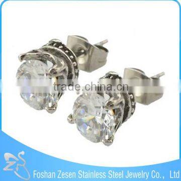 ZS20067 surgical steel zircon ear studs earring fashion imitation stud earrings