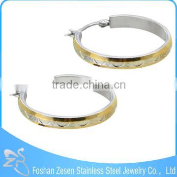 ZS17242 China supplier fashion women cheap stainless steel large hoop earrings