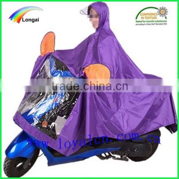 polyester waterproof rain poncho for motorcycle