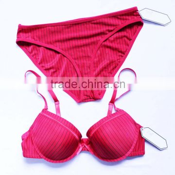 2016 new design ladies underwear sexy cotton bra and panties