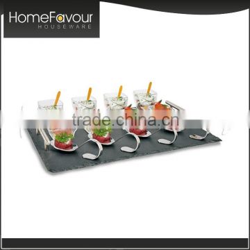 Onsite Checked Factory ITS Standard Slate Tray With Handle 17pcs Tapas Set