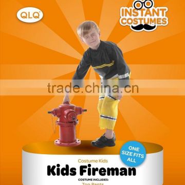 Party child firefighter costume for carnival