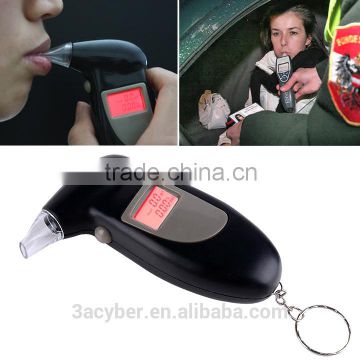 Digital LCD Breath Analyzer Breathalyzer Alcohol Tester Keychain Audible Alert