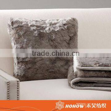 High quality factory price home rabbit fur decoration cushion