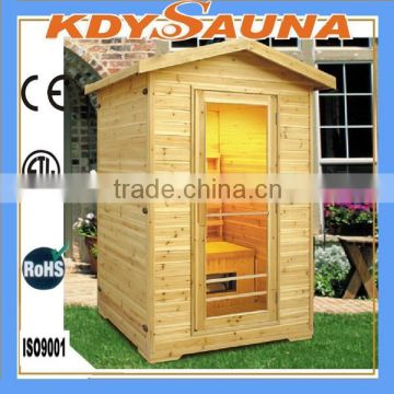 wooden pine material outdoor steam room