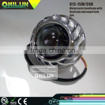 Factory price motorcycle headlight with devil eye