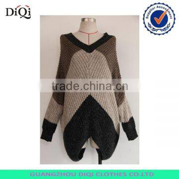 Latest design women pullover blocks pullover