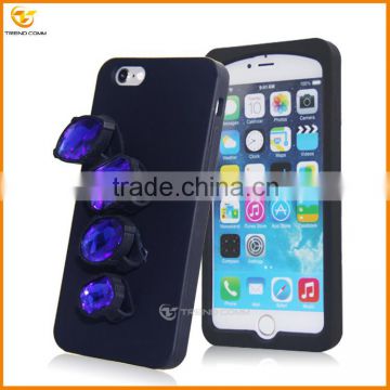 for iphone 6s plus diamond+silicon phone case