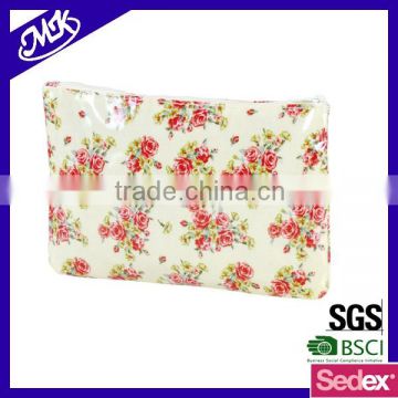 wholesale flower print promotional rectangle shape coin purse