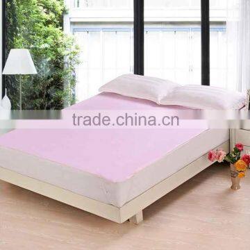 Pink Bound Cotton Terry PU Coated Guangzhou Beautiful Fluffy Bed Sheets