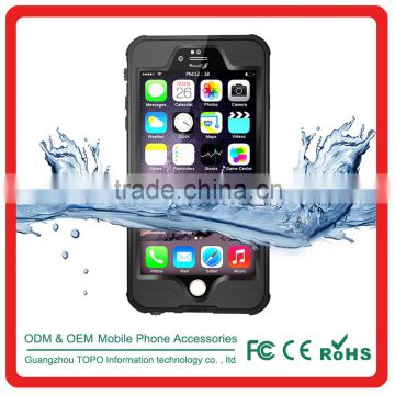 Hot selling hard PC+TPU Waterproof Shockproof Dustproof Phone Case PP plastic Protective back phone cover for iPhone 6 6s plus