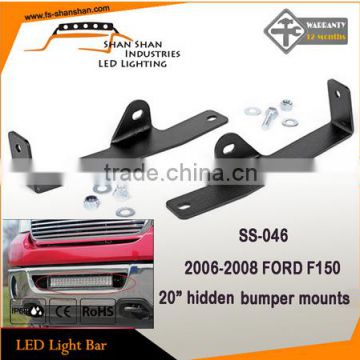 Lifetime Warranty 2006-2008 F150 20'' 12 volt LED Light Bar Bumper Mount Kit with Black Powder Coated Finished