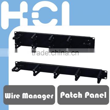 Horizontal Cable Manager Panel with 5 Duct-Type Hangers Patch Panels
