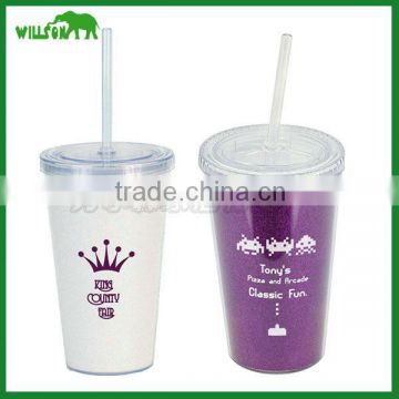 wholesale 16oz double wall insulated plastic cup