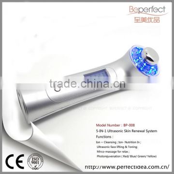 Portable mini Nano light therapy 3MHZ Ultrasonic skin lightening facial beauty product