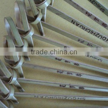 Popular hot-stampt logo use any way bamboo skewer with flower knot sticks
