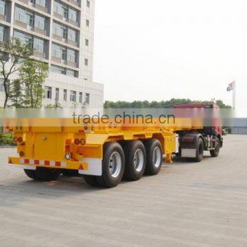 frame chassis manufacturer 3 axles 40ft skeleton trailer/skeletal container semi trailer for sale