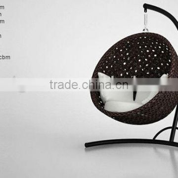 2017 Sigma indoor outdoor rattan hanging egg shaped wicker chairs