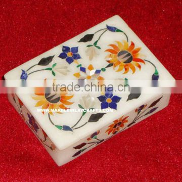 Marble Inlay Jewellery Box, Marble Inlay Boxes, Marble Jewellery Box