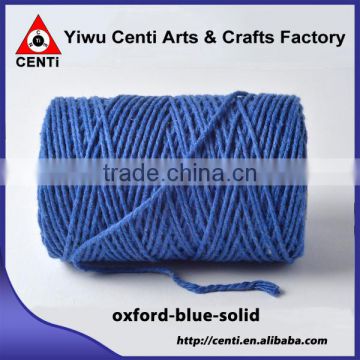 Wholeslae oxford blue solid cotton twine oxford blue solid bakers twine for packing gift