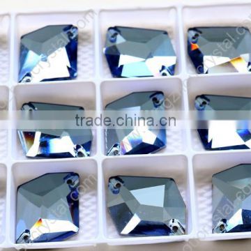 2017 special square shape flat back sew on crystals stones