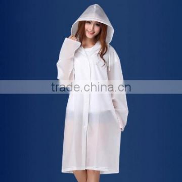 Waterproof Adult 100% EVA Transparent Raincoat
