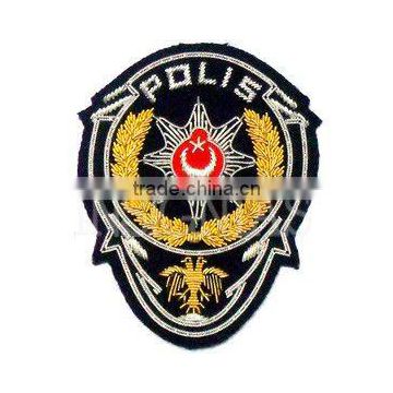 Turkish Polis bullion wire badges