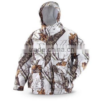 2016 White CAMO Hunting Jacket with battery heated