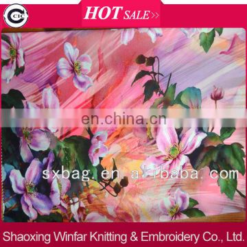 shaoxing winfar made in china DTY scuba digital printed knitting fabric for garment